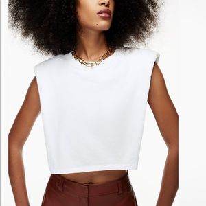 Aritzia babaton shoulder pad cropped tank